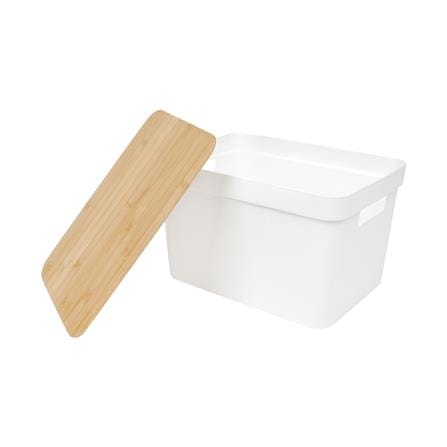 กล่องฝาไม้ 15 ลิตร STACKO HOMEY 35x26x22 ซม. สีขาว_3