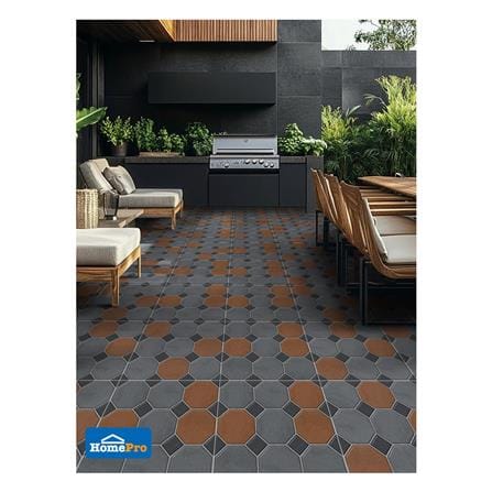 กระเบื้องพื้น 16x16 นิ้ว COTTO ซีเมนต์ บล็อค มิกซ์ เทา PM 0.96 ตร.ม._5
