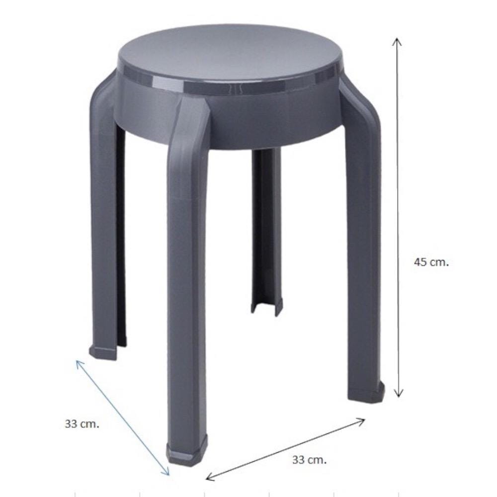 เก้าอี้พลาสติก SPRING STOOL RELAX&RESET สี CHARCOAL