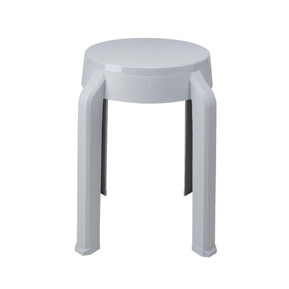 เก้าอี้พลาสติก SPRING STOOL RELAX&RESET สีเทาอ่อน