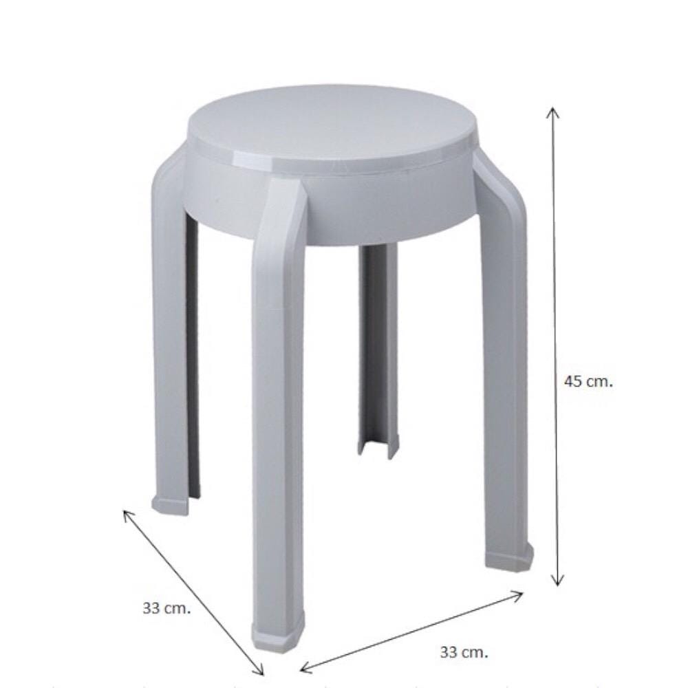 เก้าอี้พลาสติก SPRING STOOL RELAX&RESET สีเทาอ่อน