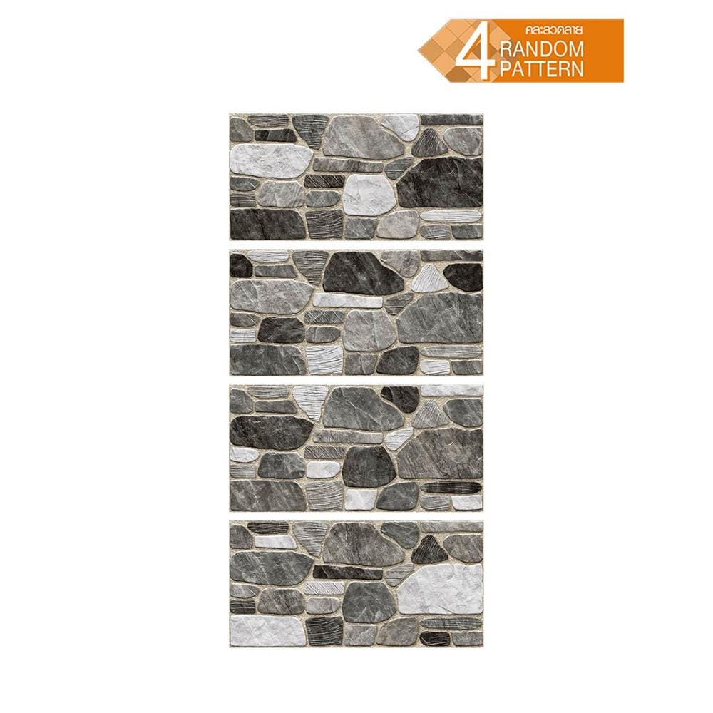 กระเบื้องผนัง 30x60 ซม. EAST ATHENA พัมมิส สโตน เทา 1.44 ตร.ม.