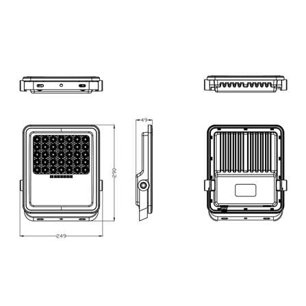 ไฟสปอตไลท์ SOLAR PHILIPS BVC080 LED30/730 20 วัตต์ WARM WHITE สีเทา_5
