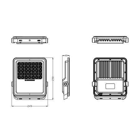 ไฟสปอตไลท์ SOLAR PHILIPS BVC080 LED30/765 20 วัตต์ DAYLIGHT สีเทา_5