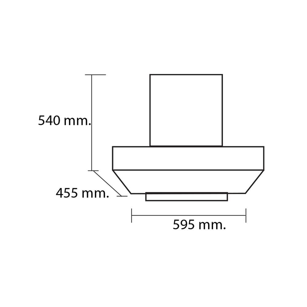 เครื่องดูดควันกระโจม TECNOSTAR HOOD TNS HD 60 MC/B 60 ซม.