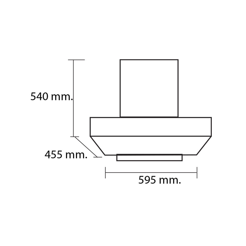 เครื่องดูดควันกระโจม TECNOSTAR HD 60 MC/B 60 ซม.