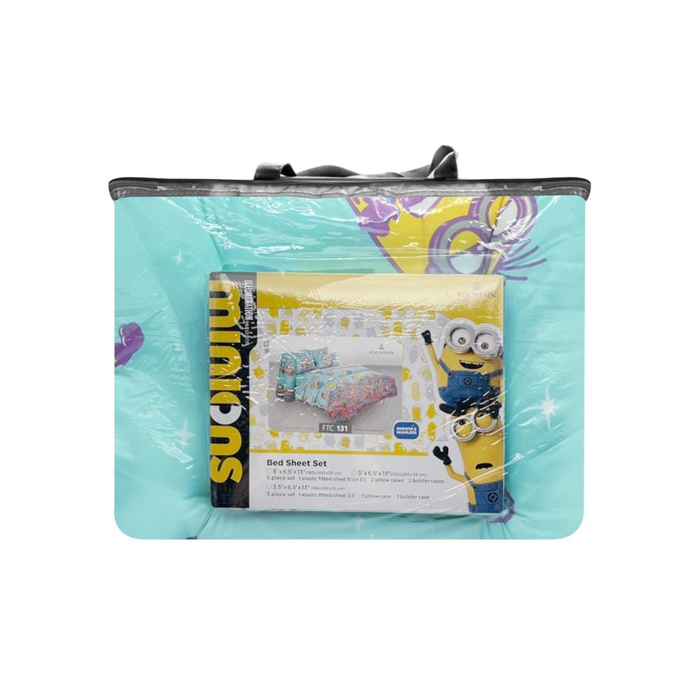 ชุดผ้าปูที่นอน 6 ฟุต 6 ชิ้น FOUNTAIN MINION 70209-FTC131