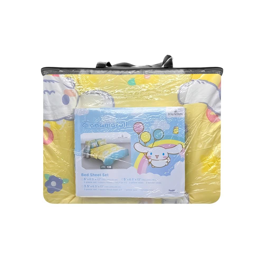 ชุดผ้าปูที่นอน 6 ฟุต 6 ชิ้น FOUNTAIN CINNAMOROLL 70209-FTC138
