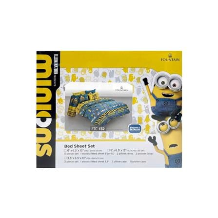ชุดผ้าปูที่นอน 6 ฟุต 5 ชิ้น FOUNTAIN MINIONS 70106-FTC132_3