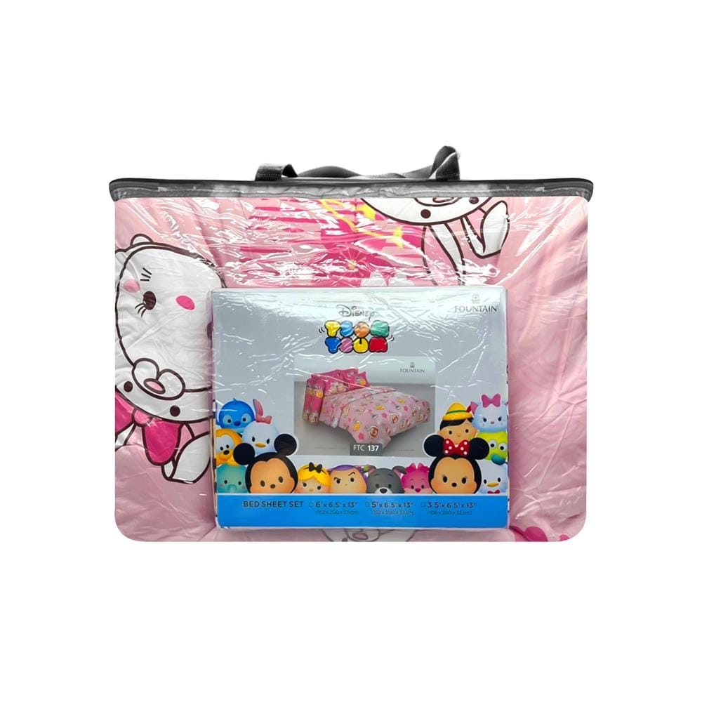 ชุดผ้าปูที่นอน 6 ฟุต 6 ชิ้น FOUNTAIN TSUMTSUM 70209-FTC137