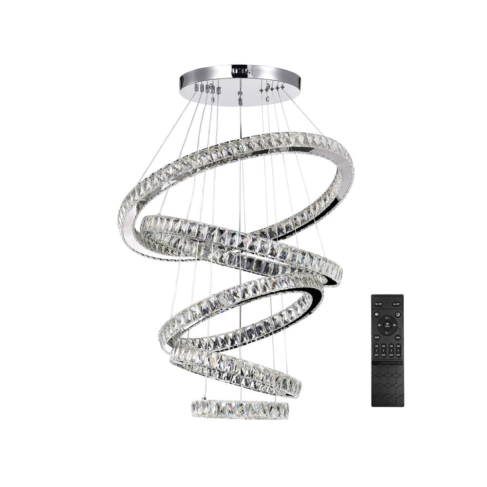 ไฟช่อ LED EVL CFC-11079 100 วัตต์ DAYLIGHT/COOL WHITE/WARM WHITE สีใส/เงิน 5 หัว