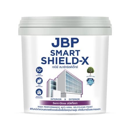 สีน้ำทาภายนอก ชนิดกึ่งเงา JBP SMART SHIELD-X BASE C สีขาว 1 แกลลอน_0