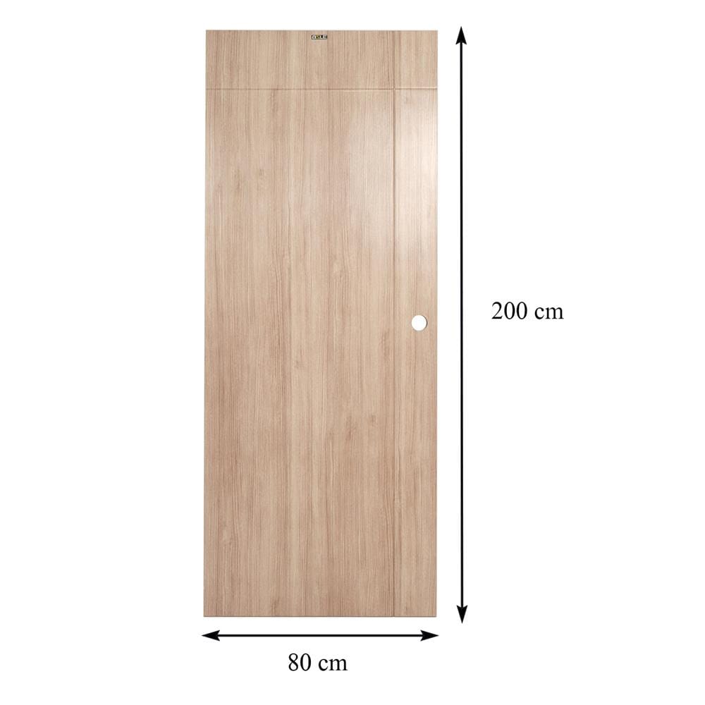 ประตูภายใน UPVC AZLE PZV6 80X200 ซม. สี LATTE เจาะลูกบิด