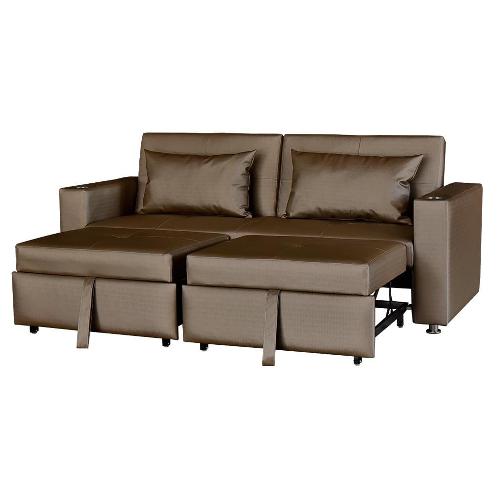 โซฟาเบด FURDINI FOSTER PVC สีน้ำตาลเข้ม