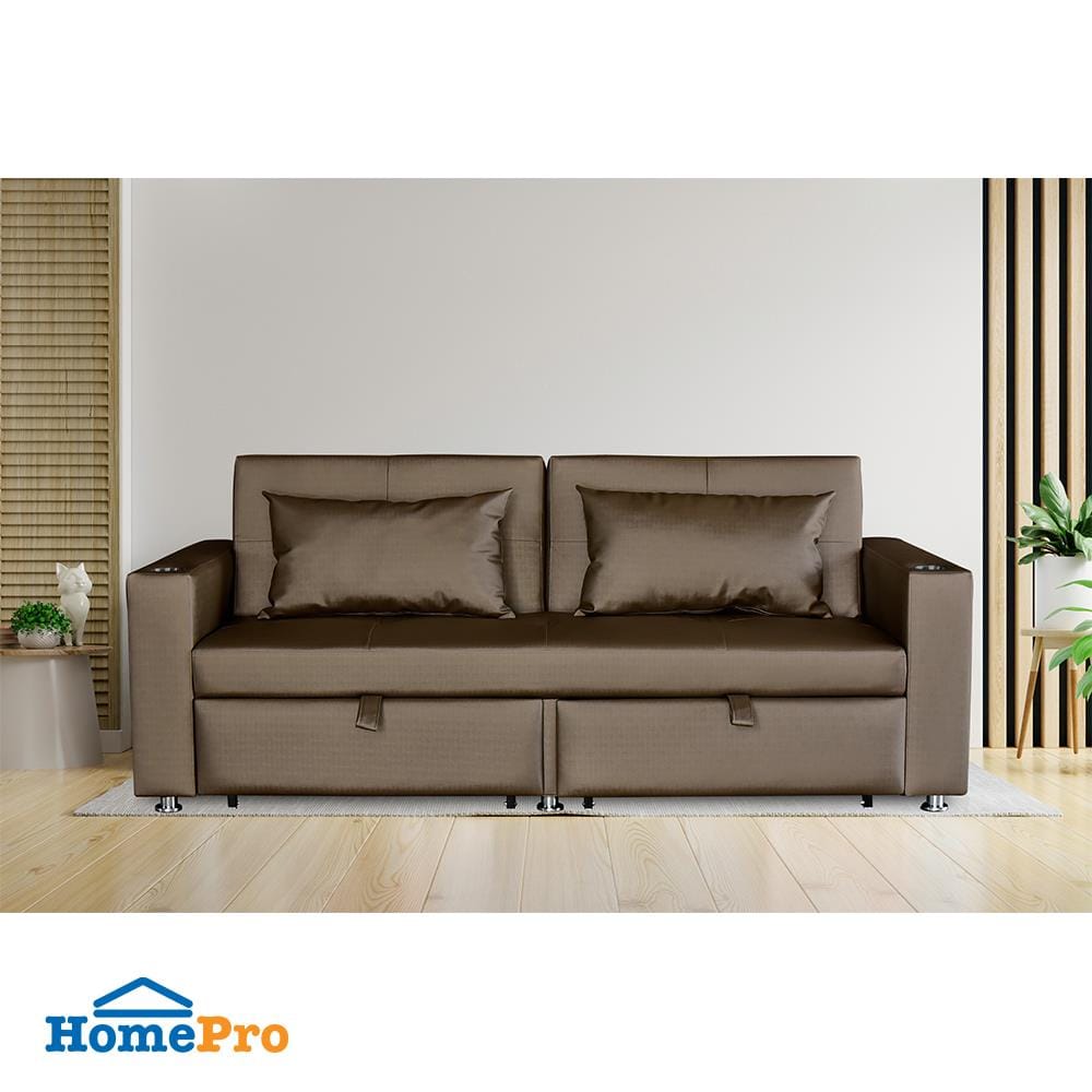 โซฟาเบด FURDINI FOSTER PVC สีน้ำตาลเข้ม