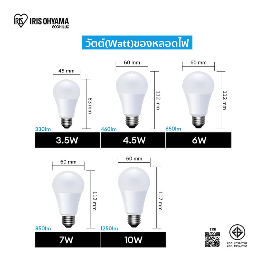 หลอด LED IRIS OHYAMA THLDA7D-H-8 7 วัตต์ DAYLIGHT E27