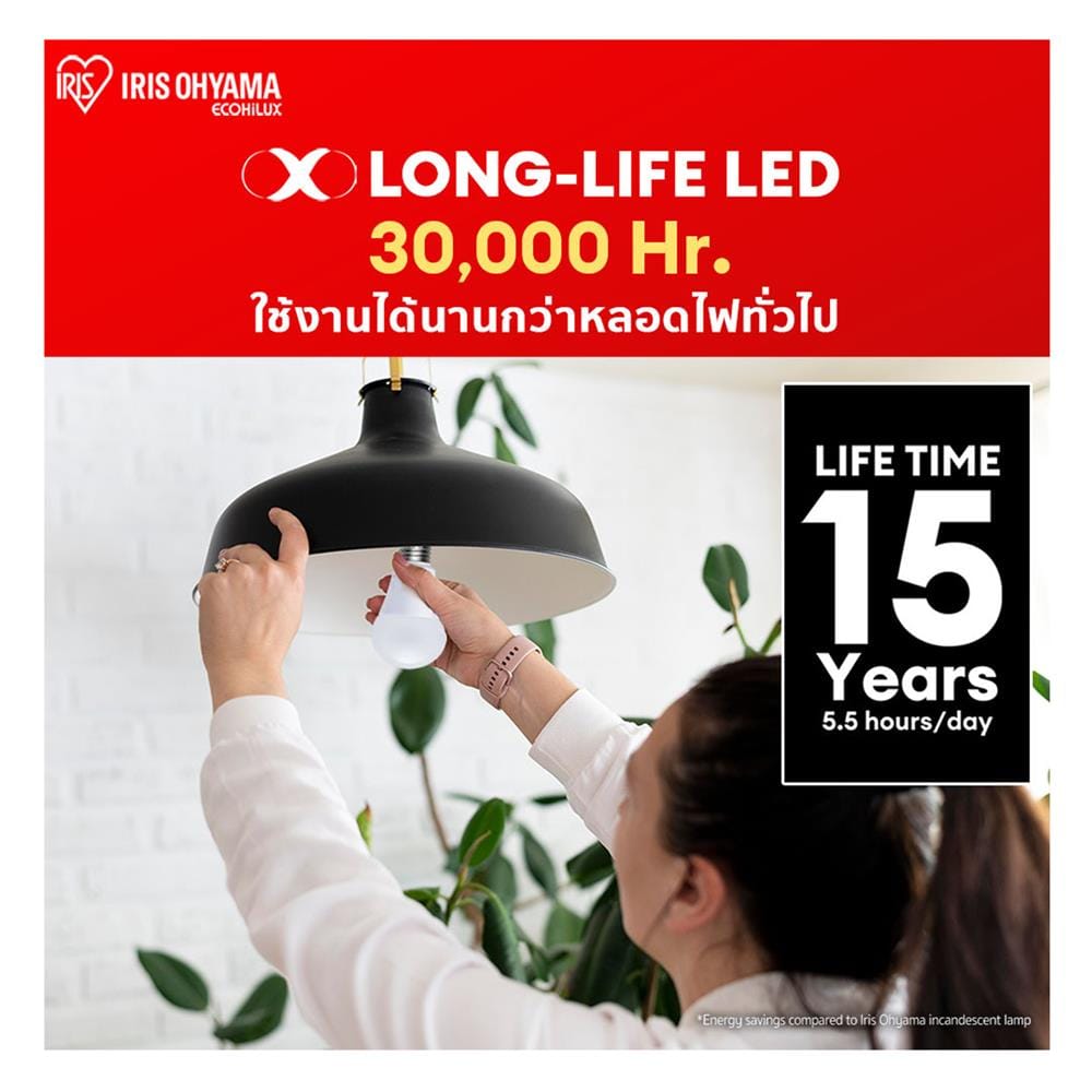 หลอด LED IRIS OHYAMA THLDA5L-H-4 4.5 วัตต์ WARM WHITE E27
