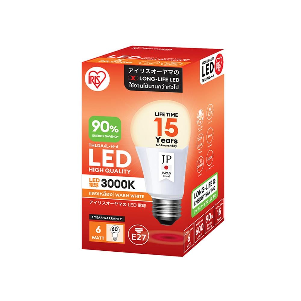 หลอด LED IRIS OHYAMA THLDA6L-H-6 6 วัตต์ WARM WHITE E27