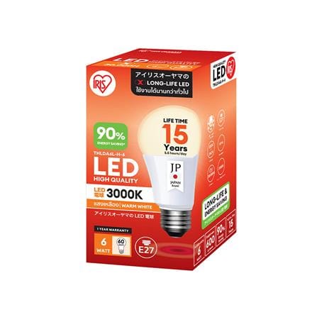 หลอด LED IRIS OHYAMA THLDA6L-H-6 6 วัตต์ WARM WHITE E27_1