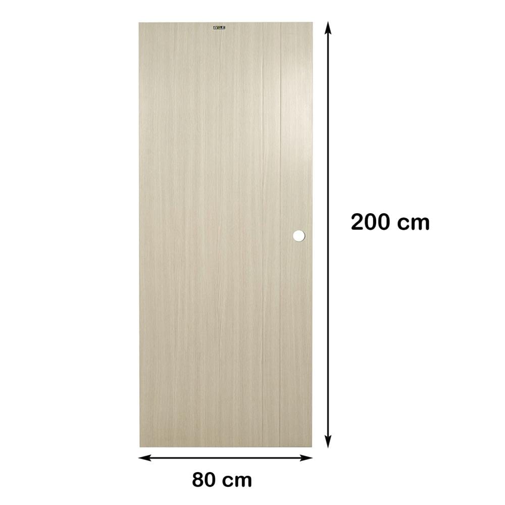 ประตูภายใน UPVC AZLE PZV3 80X200 ซม. สี WHITE GREY เจาะลูกบิด