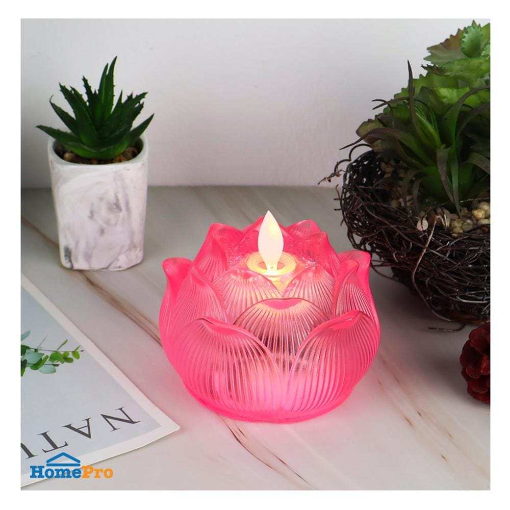 เทียน LED CLAIRE 0.3 วัตต์ WARM WHITE 9.5 ซม. สีชมพู