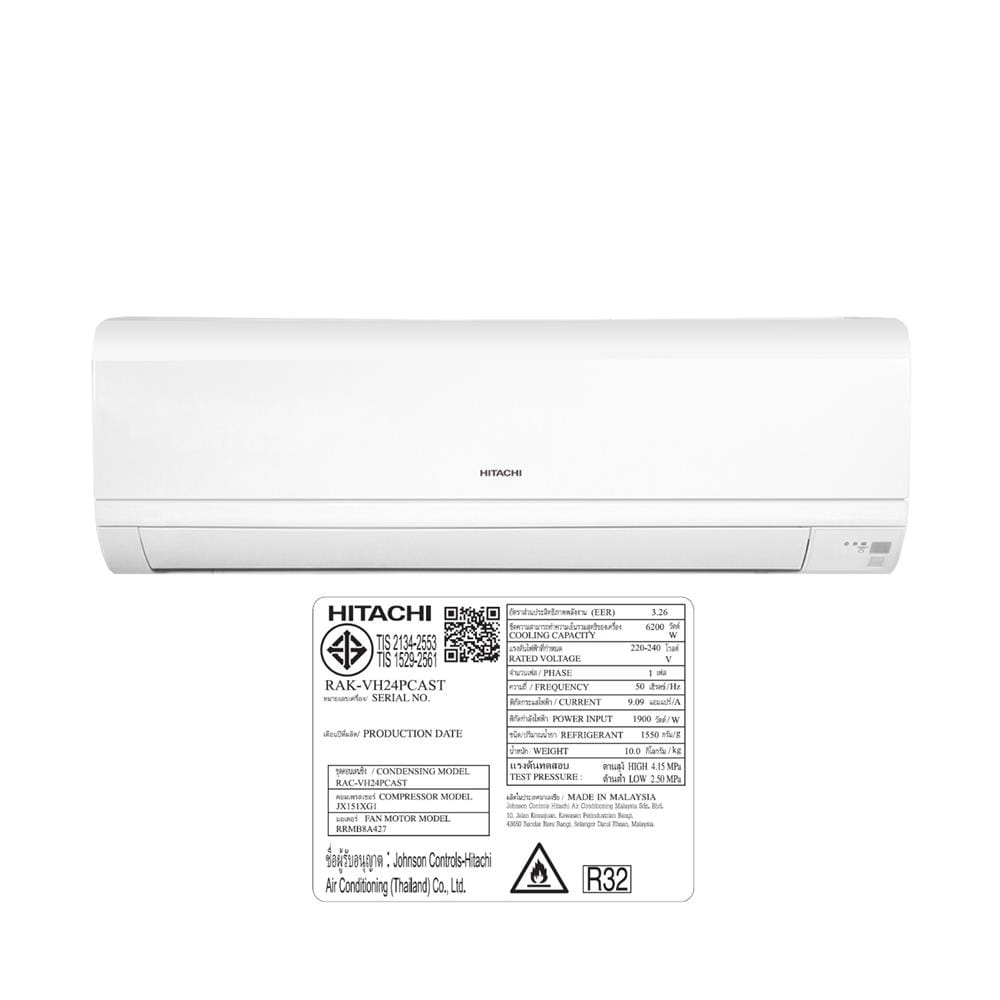 แอร์ผนัง HITACHI RAC/RAK-VH24PCAST 22030 บีทียู อินเวอร์เตอร์