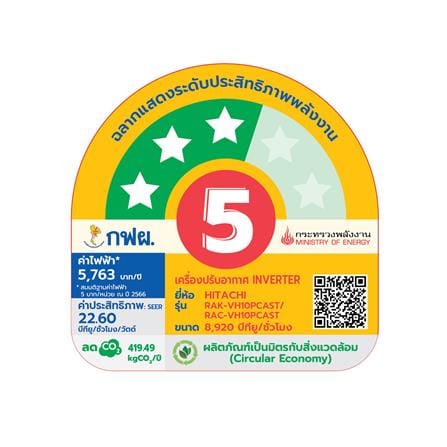 แอร์ผนัง HITACHI RAC/RAK-VH10PCAST 8920 บีทียู อินเวอร์เตอร์_2