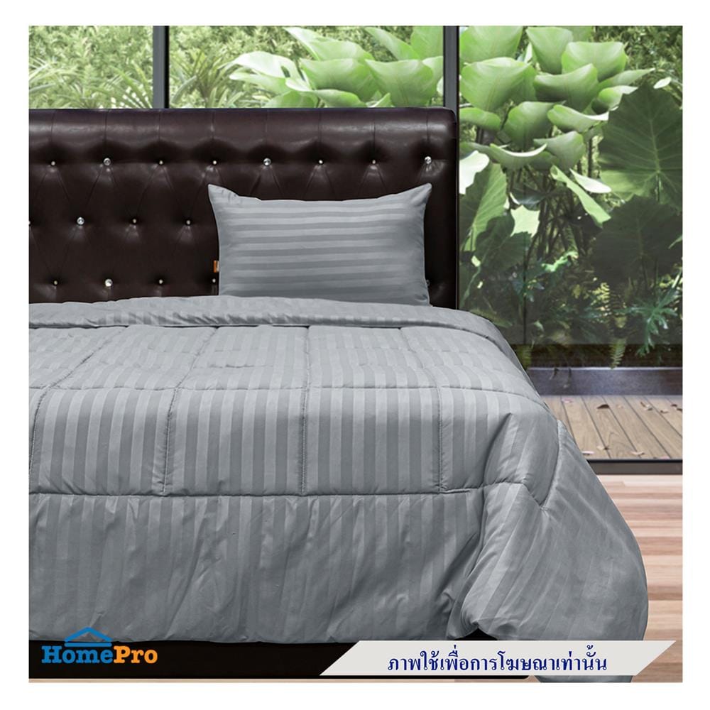 ผ้านวม PICASSO SMILE 70X90 นิ้ว ลายริ้ว สี GREY