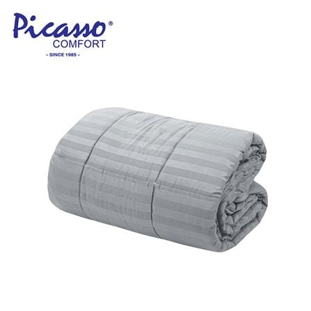 ผ้านวม PICASSO SMILE 70X90 นิ้ว ลายริ้ว สี GREY_0
