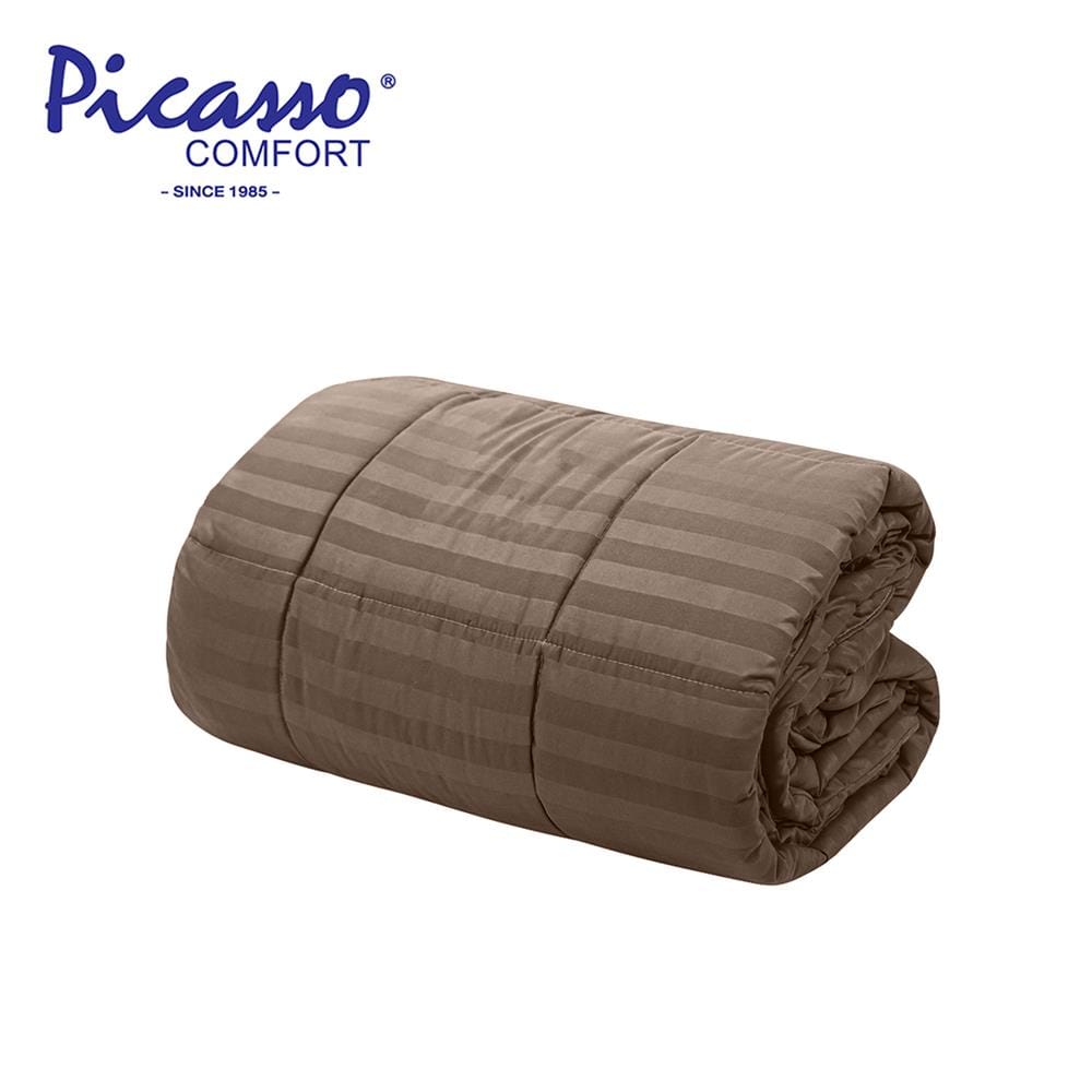 ผ้านวม PICASSO SMILE 60X80 นิ้ว ลายริ้ว สี BROWN