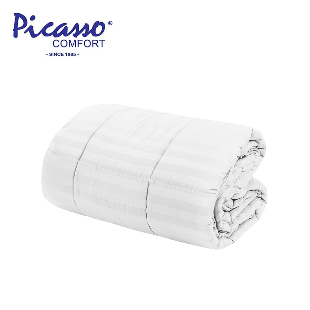ผ้านวม PICASSO SMILE 60X80 นิ้ว ลายริ้ว สี WHITE