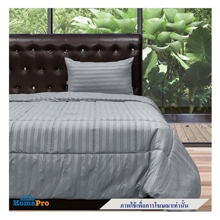 ผ้านวม PICASSO SMILE 60X80 นิ้ว ลายริ้ว สี GREY_2