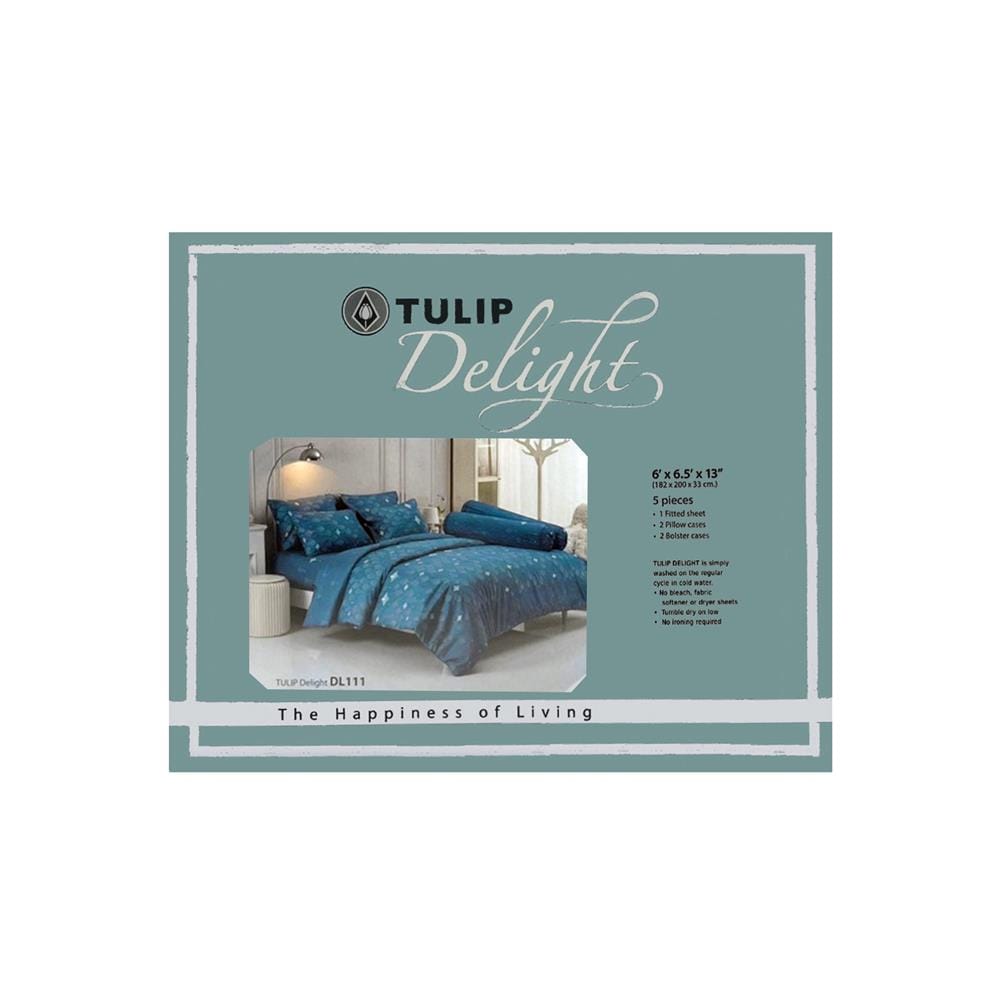 ชุดผ้าปูที่นอน 6 ฟุต 5 ชิ้น TULIP DELIGHT 60012-DL111