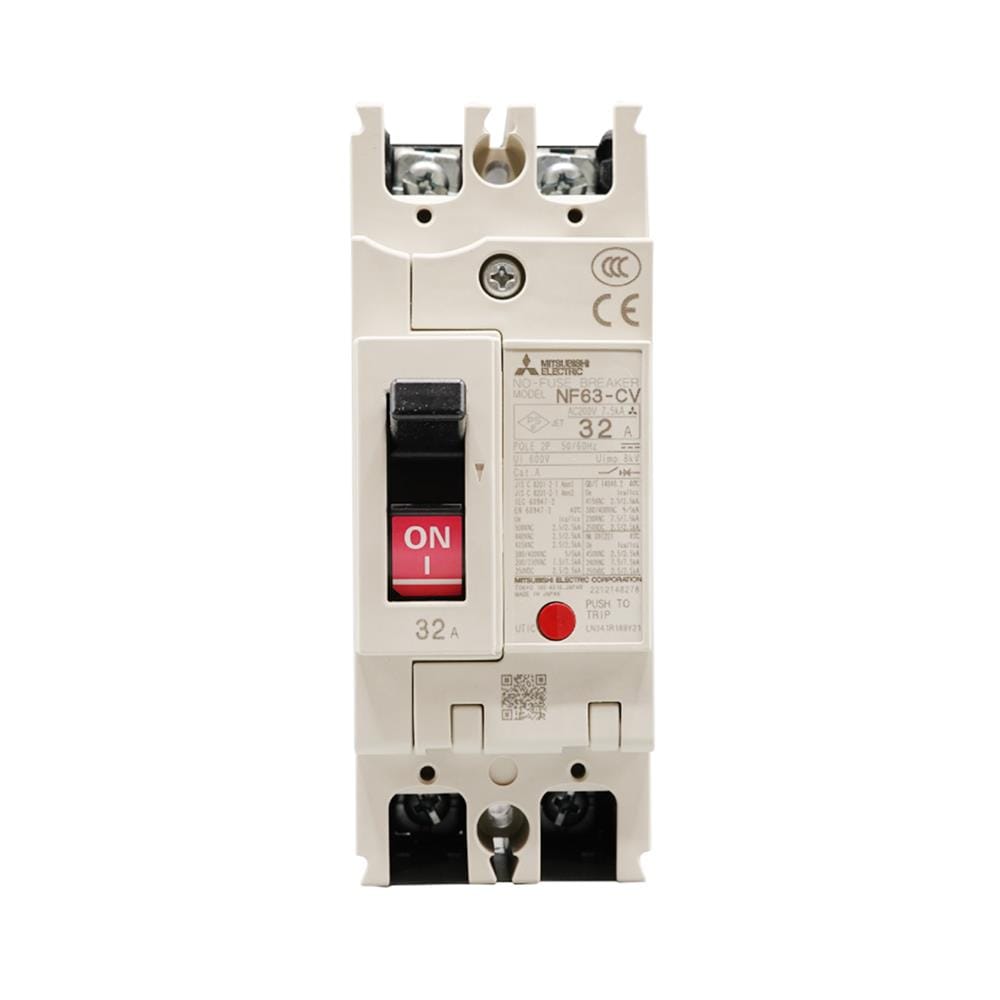 เมนเซอร์กิตเบรกเกอร์ 32 แอมป์ 2 โพล 1 เฟส MITSUBISHI NF63-CV 7.5 KA