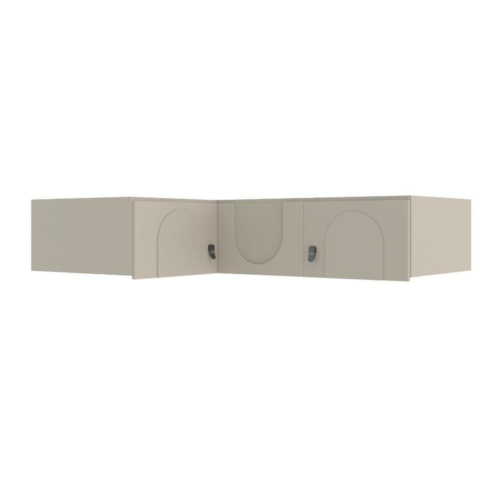 ตู้ท่อนบนตู้เสื้อผ้าเข้ามุมซ้าย SB FURNITURE LAVIQUE 19225515 149 ซม. สีครีม