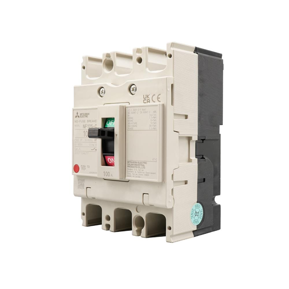 เซอร์กิตเบรกเกอร์ 100 แอมป์ 3 โพล 3 เฟส MITSUBISHI NF125-CV 10 KA 380V