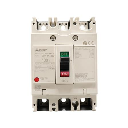 เซอร์กิตเบรกเกอร์ 100 แอมป์ 3 โพล 3 เฟส MITSUBISHI NF125-CV 10 KA 380V