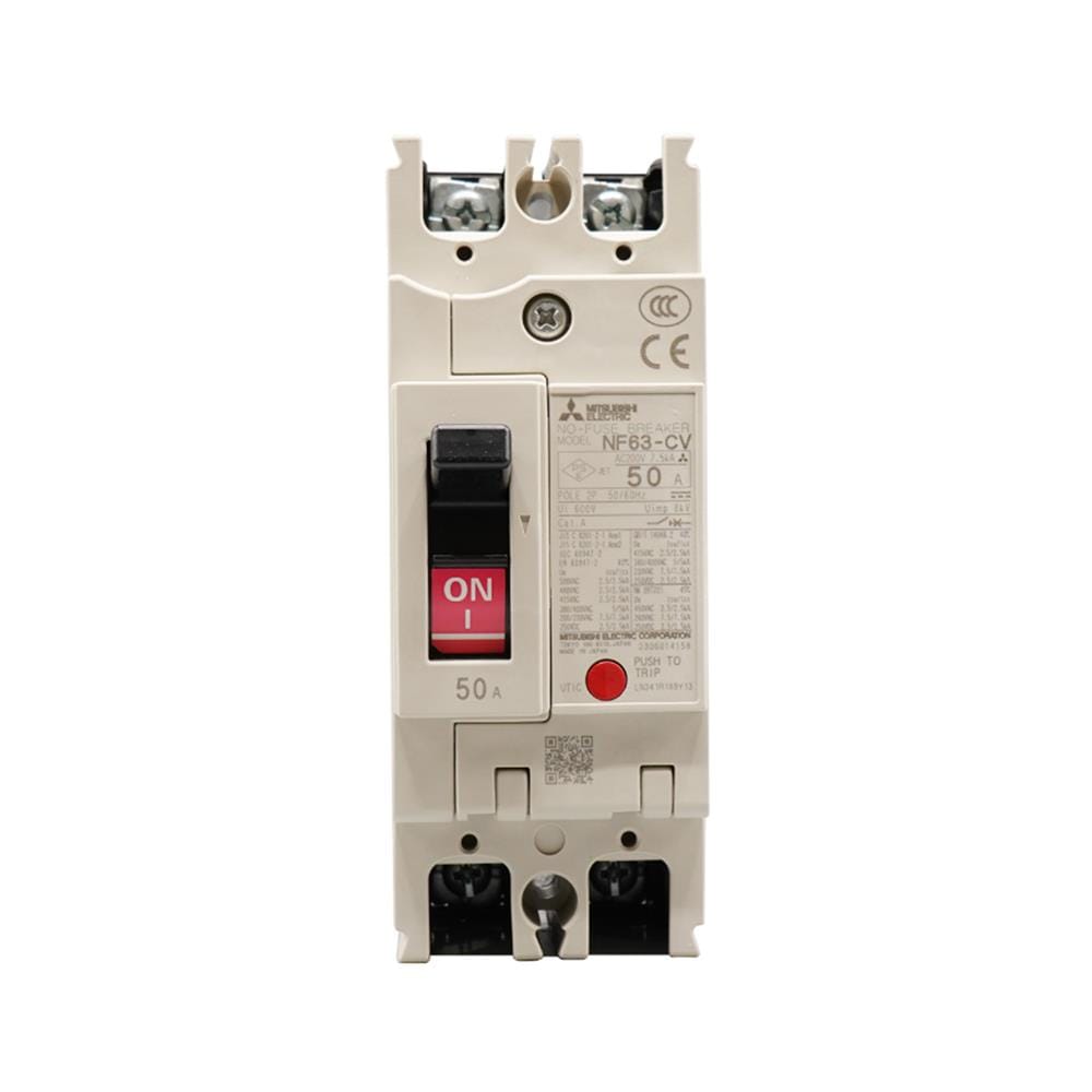 เซอร์กิตเบรกเกอร์ 50 แอมป์ 2 โพล 1 เฟส MITSUBISHI NF63-CV 7.5 KA 230V