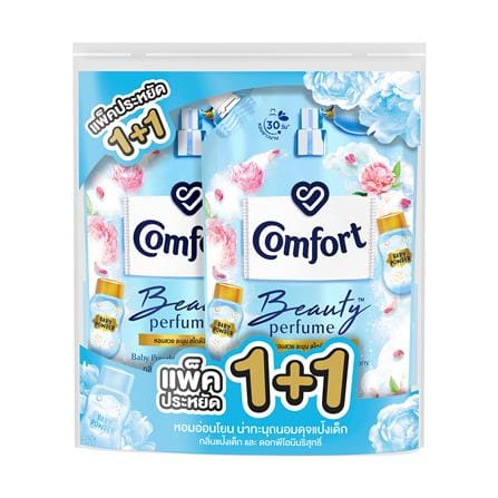 น้ำยาปรับผ้านุ่ม COMFORT 470 มล. กลิ่นแป้งเด็กและพีโอนีบริสุทธิ์ แพ็กคู่_0