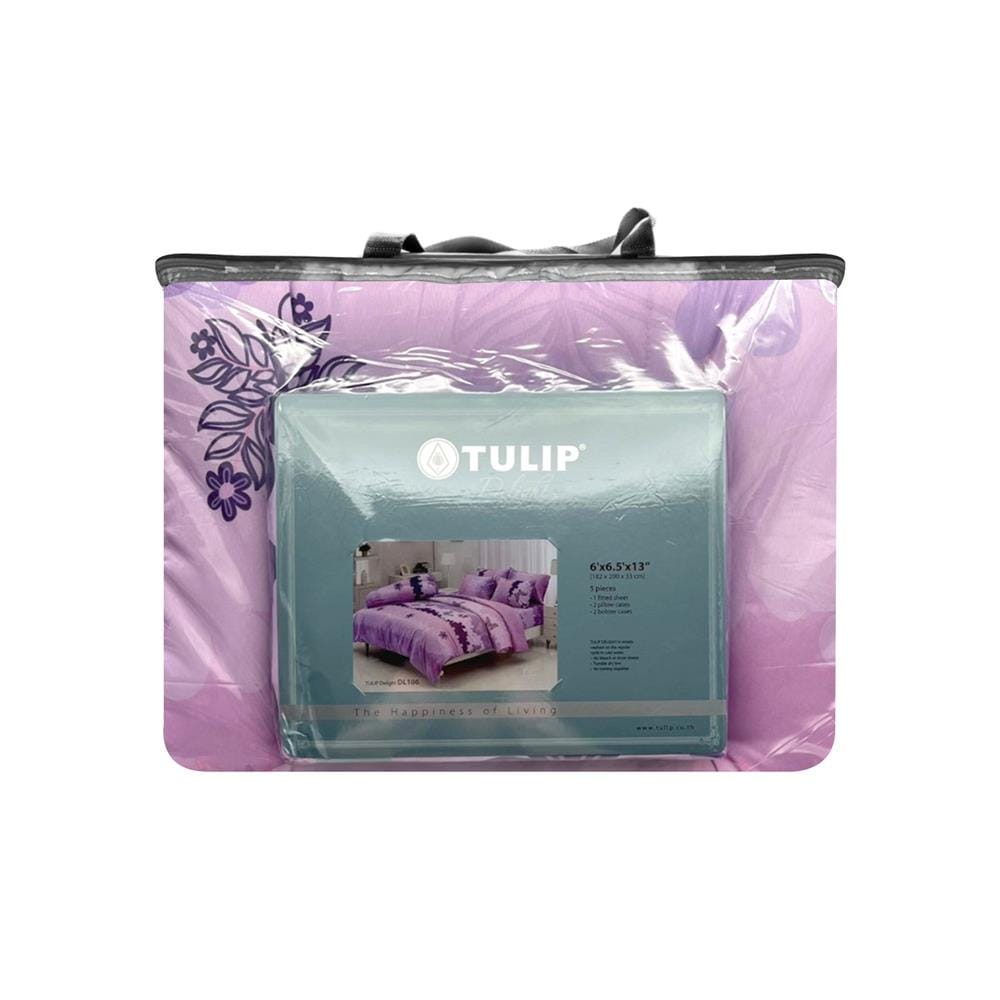ชุดผ้าปูที่นอน 6 ฟุต 6 ชิ้น TULIP DELIGHT 60204-DL106