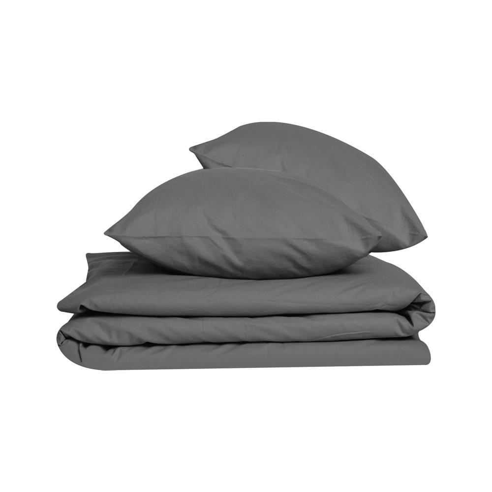 ชุดผ้าปูที่นอน 8 ฟุต 3 ชิ้น BED CLIP MICROTEX DARK GREY