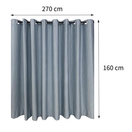 ผ้าม่าน EYELET HOME LIVING STYLE BEECH UV 270X160 ซม. สีเทา_6