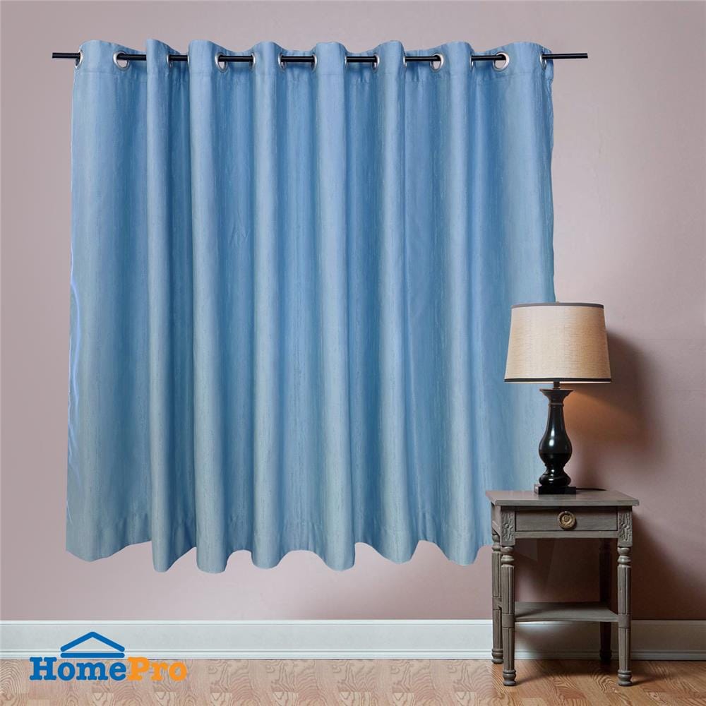 ผ้าม่าน EYELET HOME LIVING STYLE BEECH UV 270X160 ซม. สีฟ้า