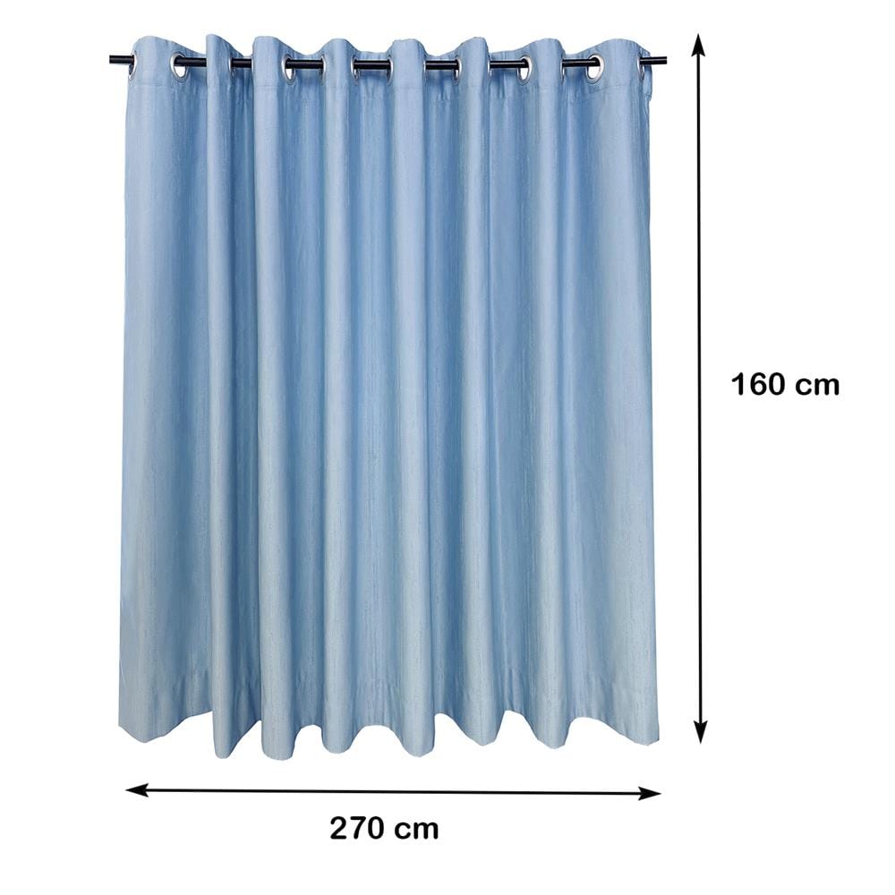 ผ้าม่าน EYELET HOME LIVING STYLE BEECH UV 270X160 ซม. สีฟ้า