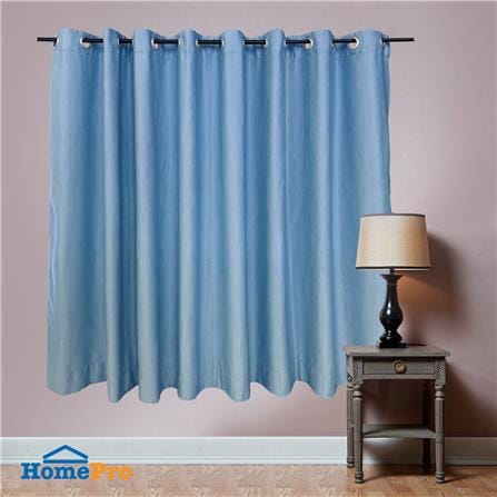 ผ้าม่าน EYELET HOME LIVING STYLE BEECH UV 270X160 ซม. สีฟ้า_4
