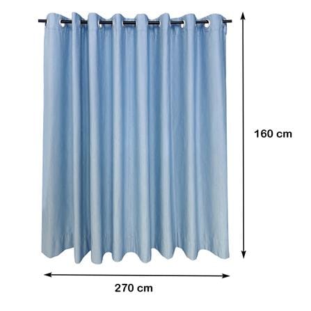 ผ้าม่าน EYELET HOME LIVING STYLE BEECH UV 270X160 ซม. สีฟ้า_6
