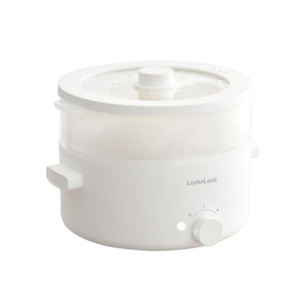 หม้ออเนกประสงค์ LOCKNLOCK EJP124IVY 3 ลิตร สีครีม