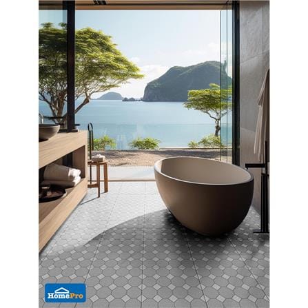 กระเบื้องพื้นพอร์ซเลน  40x40 ซม. TARA เคลย์ตัน เทา A 0.96 ตร.ม._1