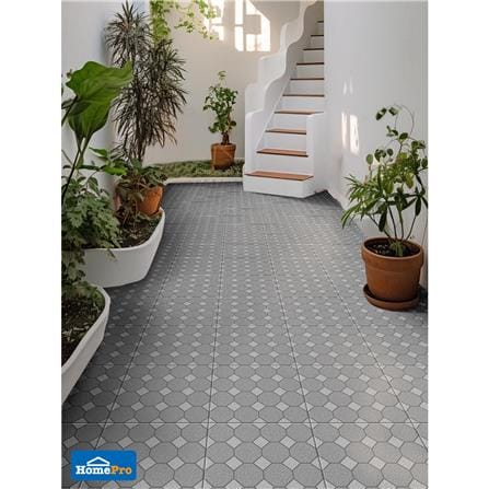 กระเบื้องพื้นพอร์ซเลน  40x40 ซม. TARA เคลย์ตัน เทา A 0.96 ตร.ม._2
