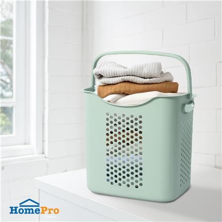 ตะกร้าผ้าเหลี่ยมสูง PLIM CIRCULAR 1025 สีเขียว_4